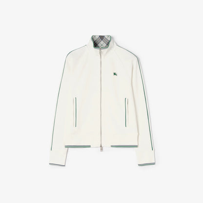 Burberry Nylon Cotton Tennis Jacket "Chalk White"