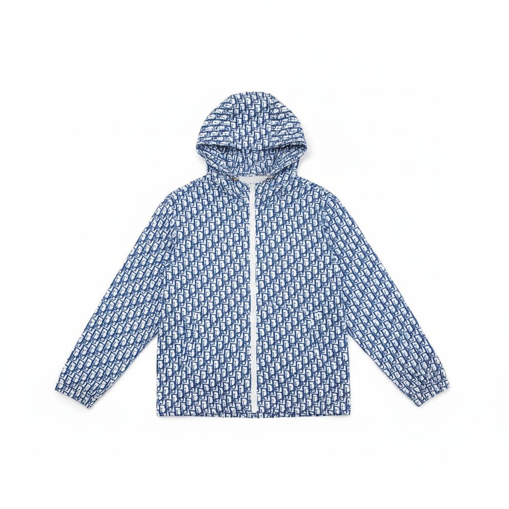 Dior Monogram Windbreaker Jacket "White-Blue"