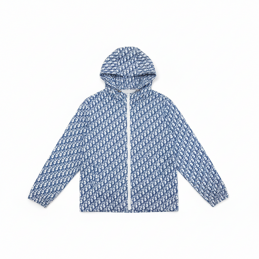 Dior Monogram Windbreaker Jacket "White-Blue"