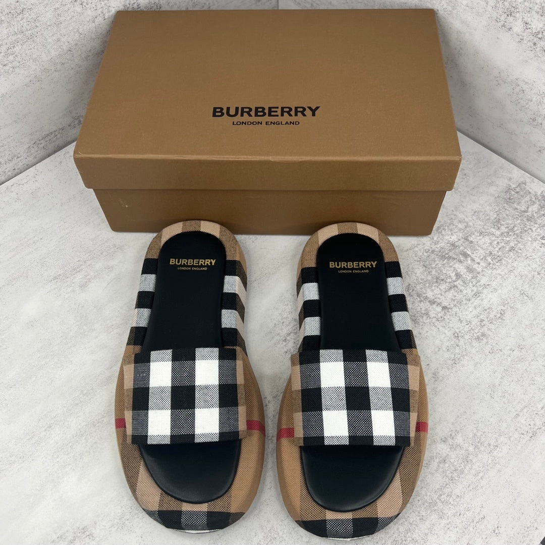 Burberry Slides "Black-Beige"