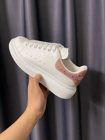 Alexander McQueen Oversized "White-Pink Rhinestone"