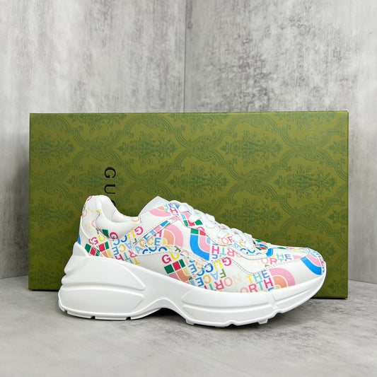 Gucci x The North Face Rhyton "White-Multicolour All Over Logo"