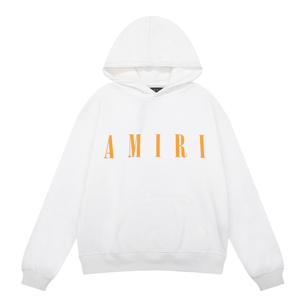 Amiri Core Logo Print Hoodie "White-Orange"