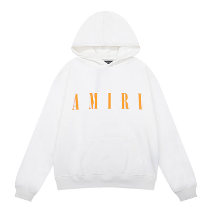 Amiri Core Logo Print Hoodie "White-Orange"
