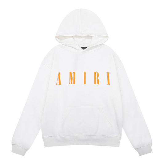 Amiri Core Logo Print Hoodie "White-Orange"