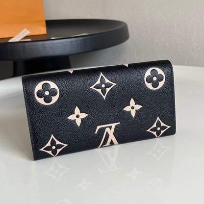 Louis Vuitton Sarah Wallet "Bicolour Monogram Empreinte Leather"