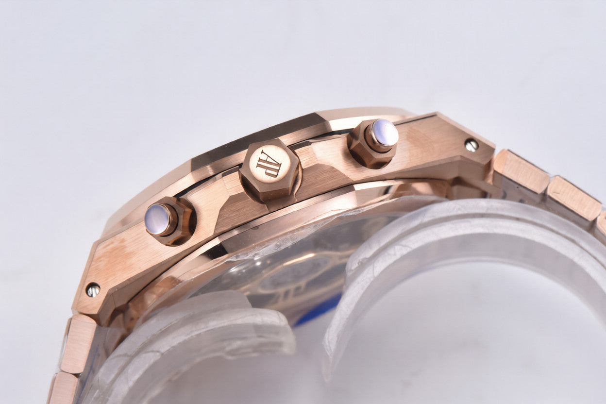 Audemars Piguet Royal Oak Chrono 41mm Rose Gold Black Dial