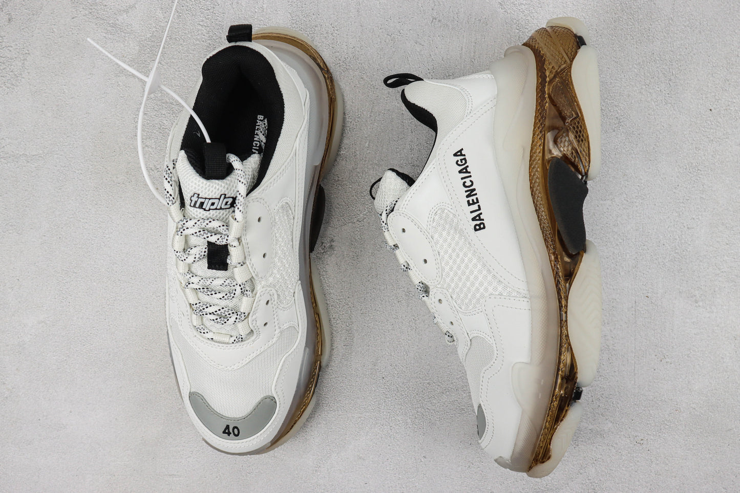 Balenciaga Triple S "White-Brown Clear Sole"