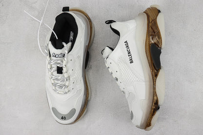 Balenciaga Triple S "White-Brown Clear Sole"