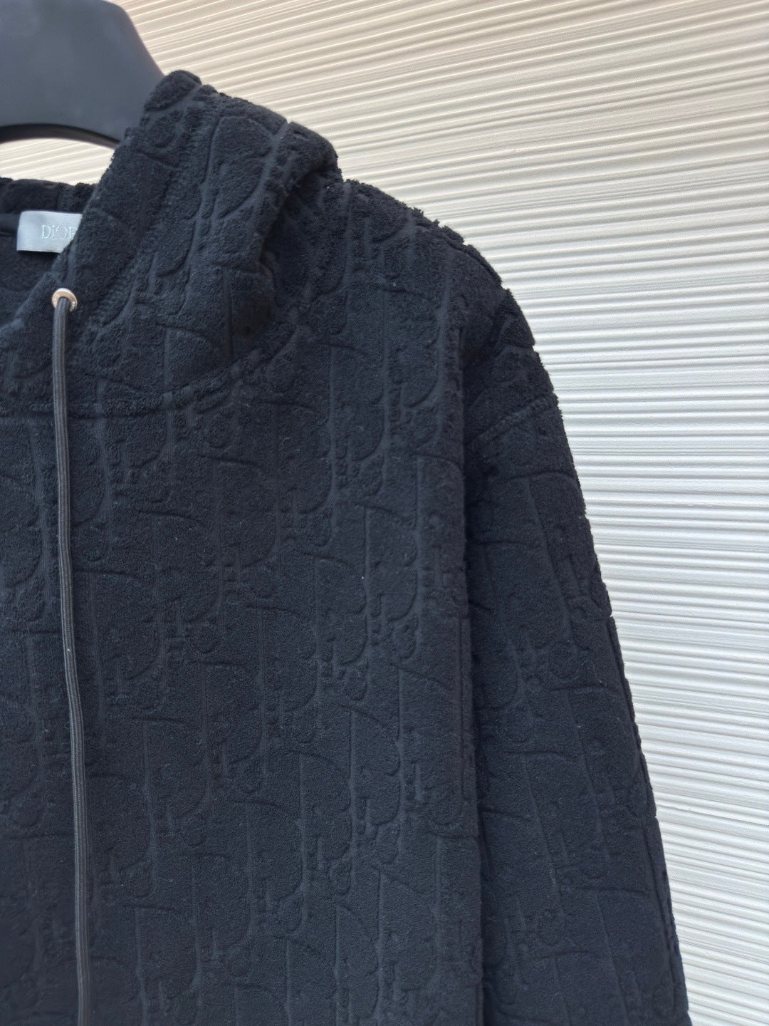 Dior Oblique Hooded Sweatshirt "Navy Blue Cotton Fleece"