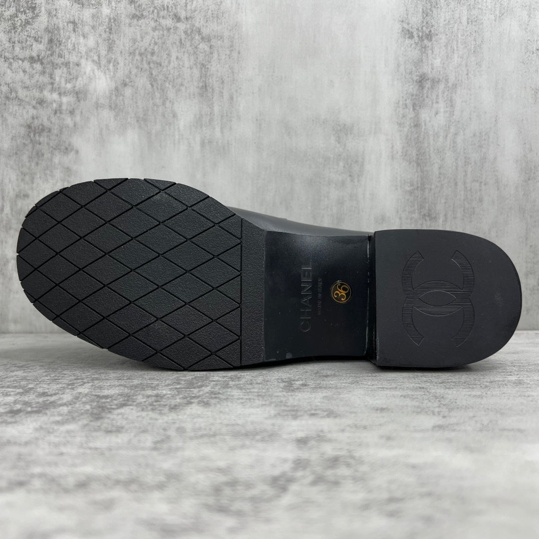 Chanel Leather Loafers "Black"