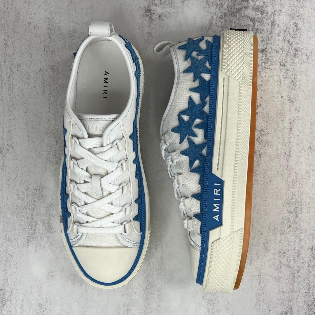 Amiri Court Low "White-Blue Stars"