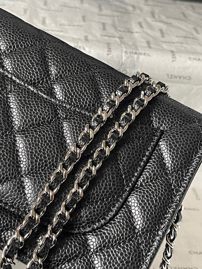 Chanel Quilted Caviar Leather Classic Wallet on Chain