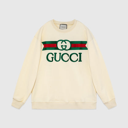 Gucci Embroided Logo Sweatshirt "Beige"
