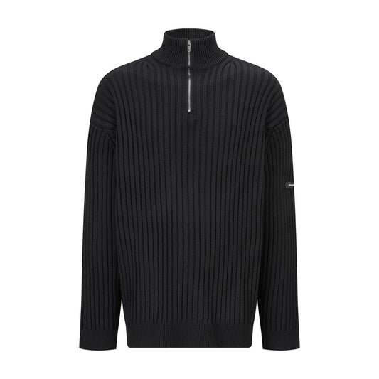 Balenciaga Half-Zip High Neck Sweater "Black"