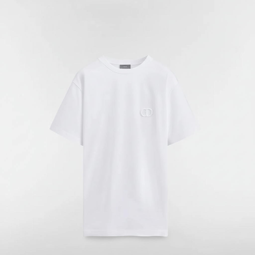Dior CD Icon T-Shirt "White Cotton Jersey"