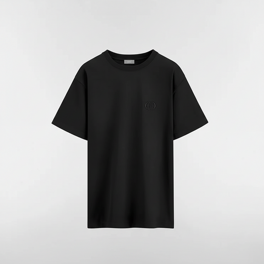 Dior CD Icon T-Shirt "Black Cotton Jersey"