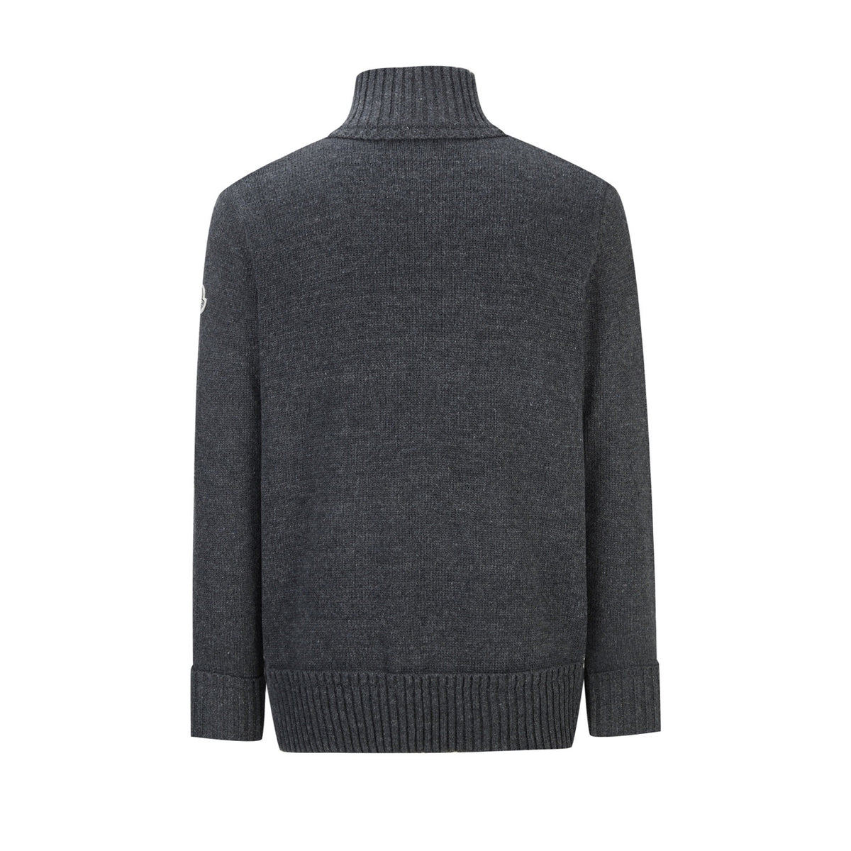 Moncler Cashmere & Wool Zip-Up Cardigan "Grey"