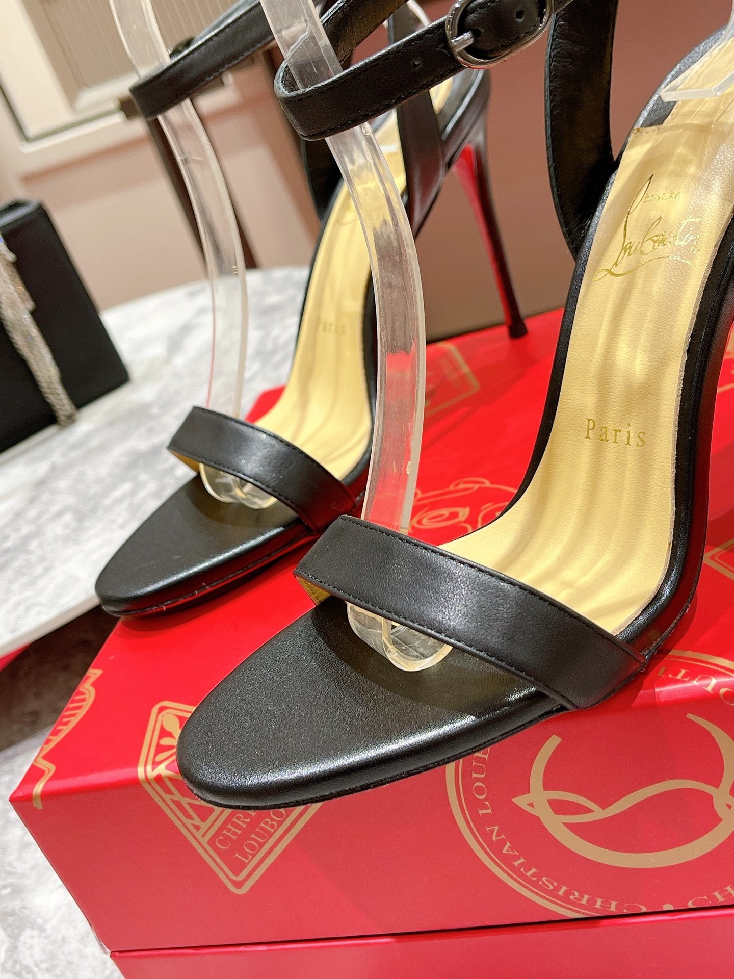 Christian Louboutin Loubigirl 100mm Platform Sandals "Black"