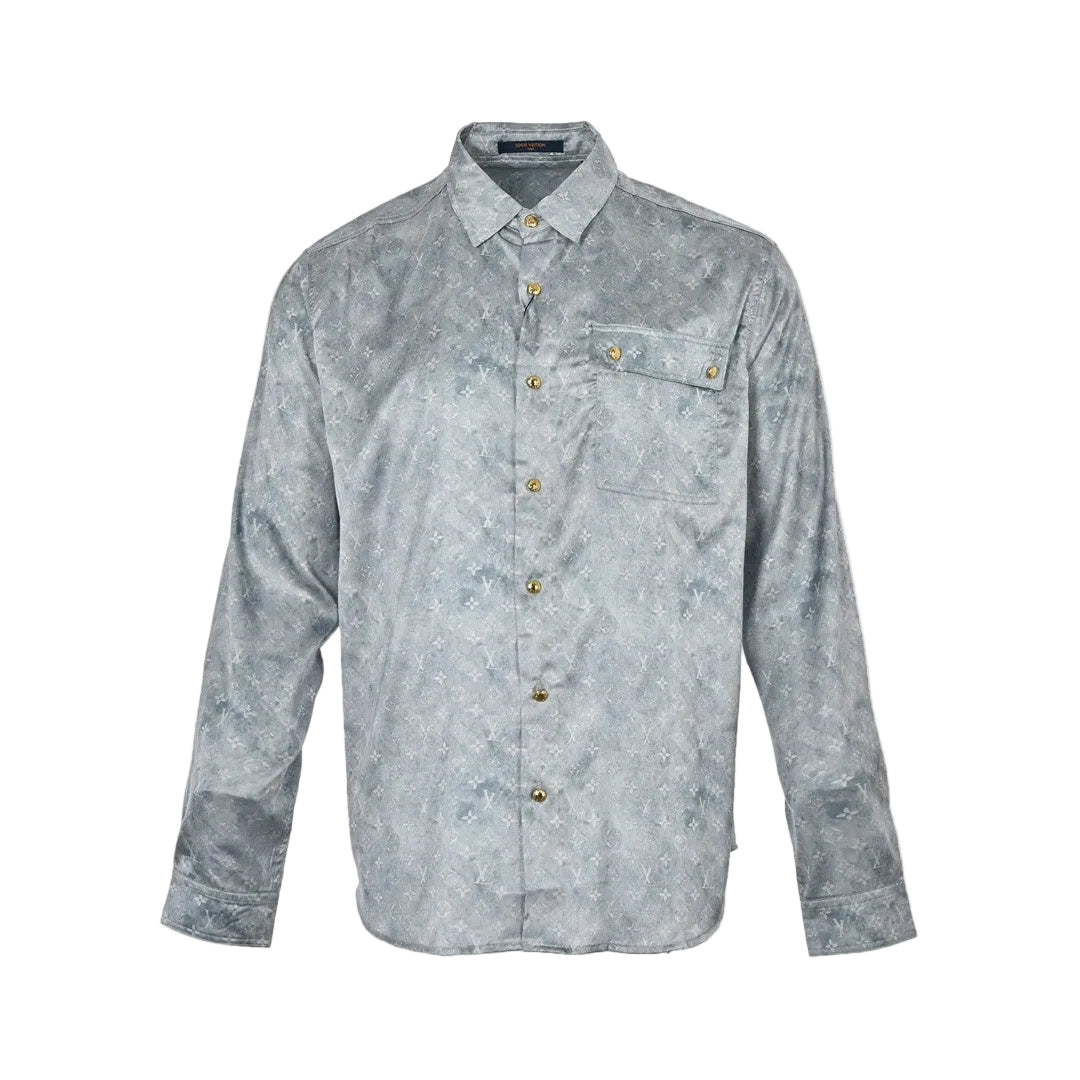Louis Vuitton Monogram Shirt "Light Blue"