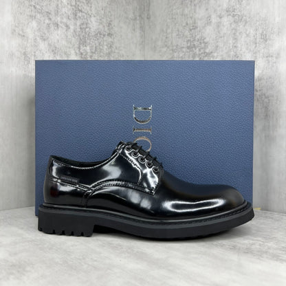 Dior Leather Derby Shoes "Black"