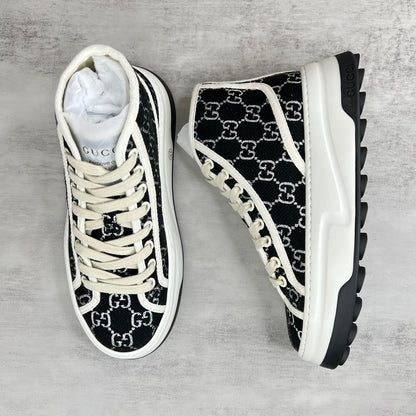 Gucci Tennis 1977 High-Top "Black-White Monogram"
