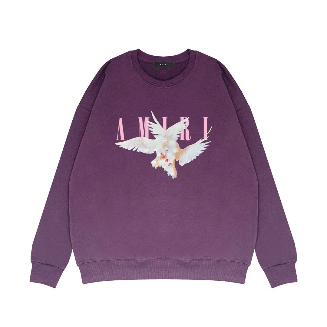 Amiri Dove Print Sweatshirt "Purple"