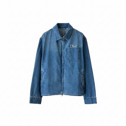 Dior Zipped Jacket "Blue Cotton Twill"