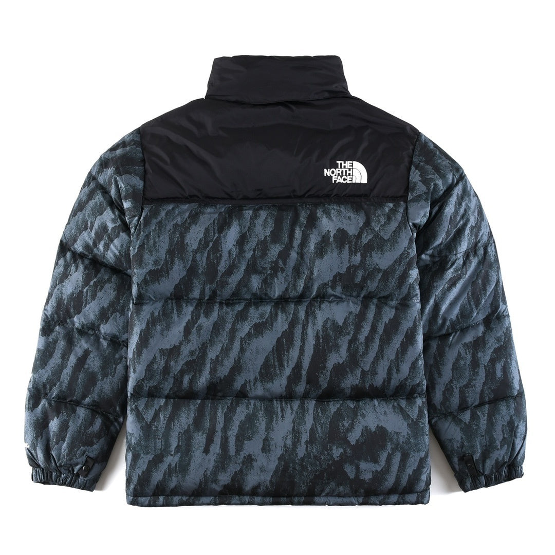 The North Face Nuptse 700 Down Jacket "Balsam Green Wooden Tiger Print"