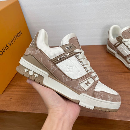 Louis Vuitton LV Trainers "Brown Denim-White"