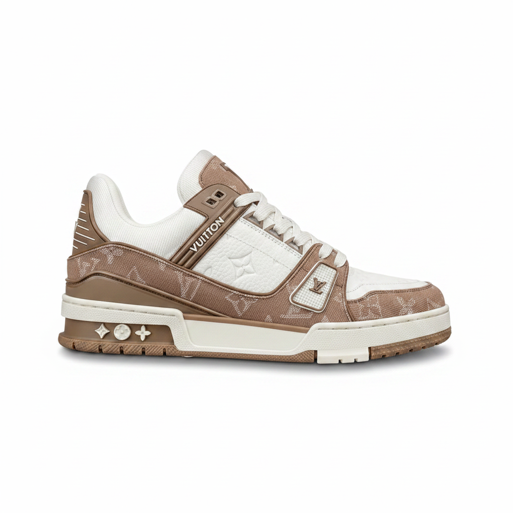 Louis Vuitton LV Trainers "Brown Denim-White"