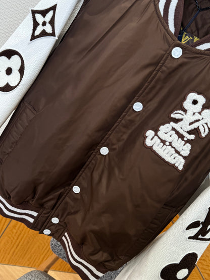 Louis Vuitton by Tyler, the Creator Embroidered Varsity Jacket "Brown"
