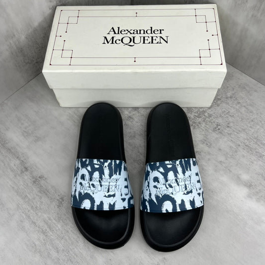 Alexander McQueen Slides "Blue-Black"
