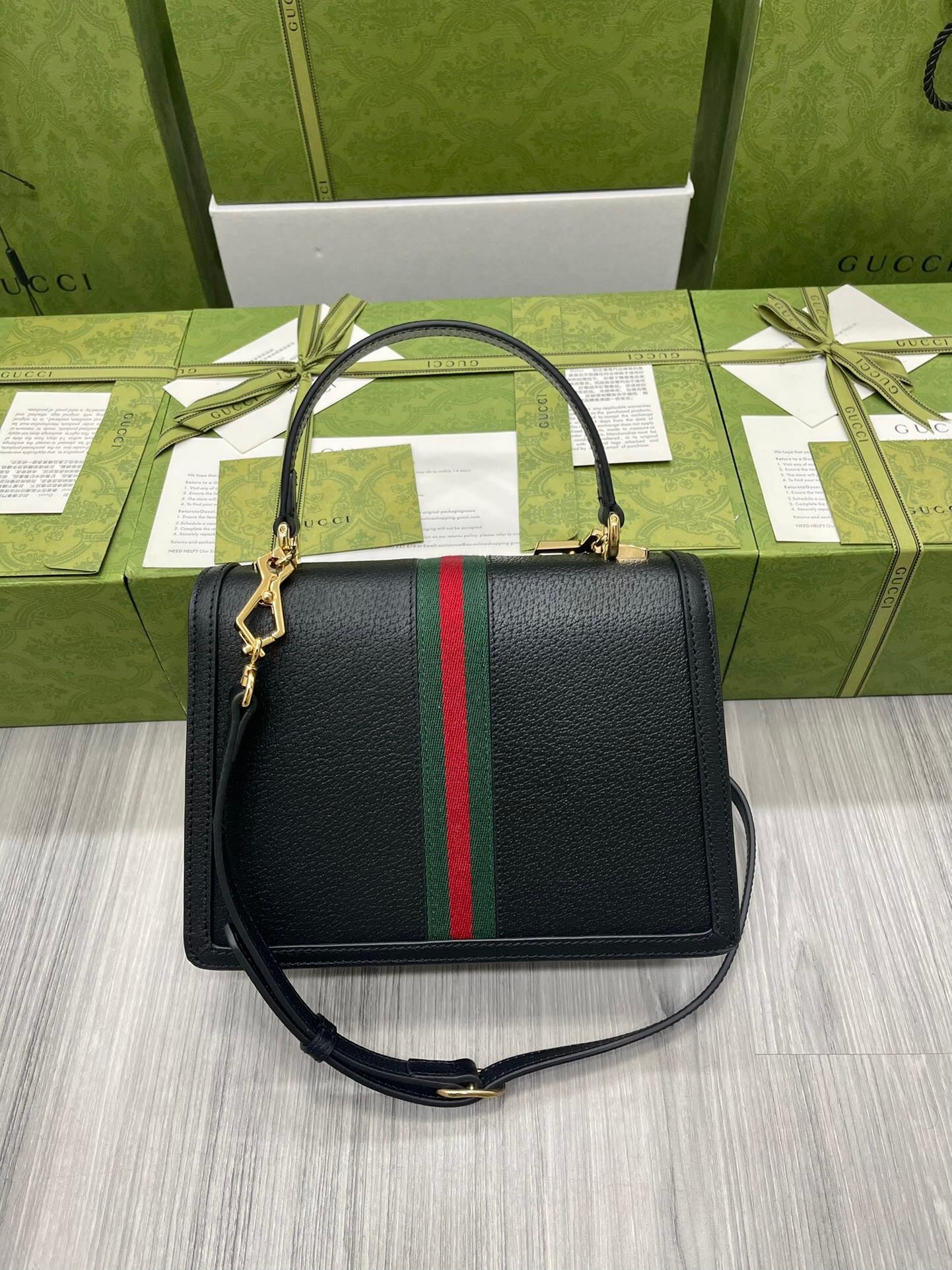 Gucci Ophidia Medium Top Handle Bag