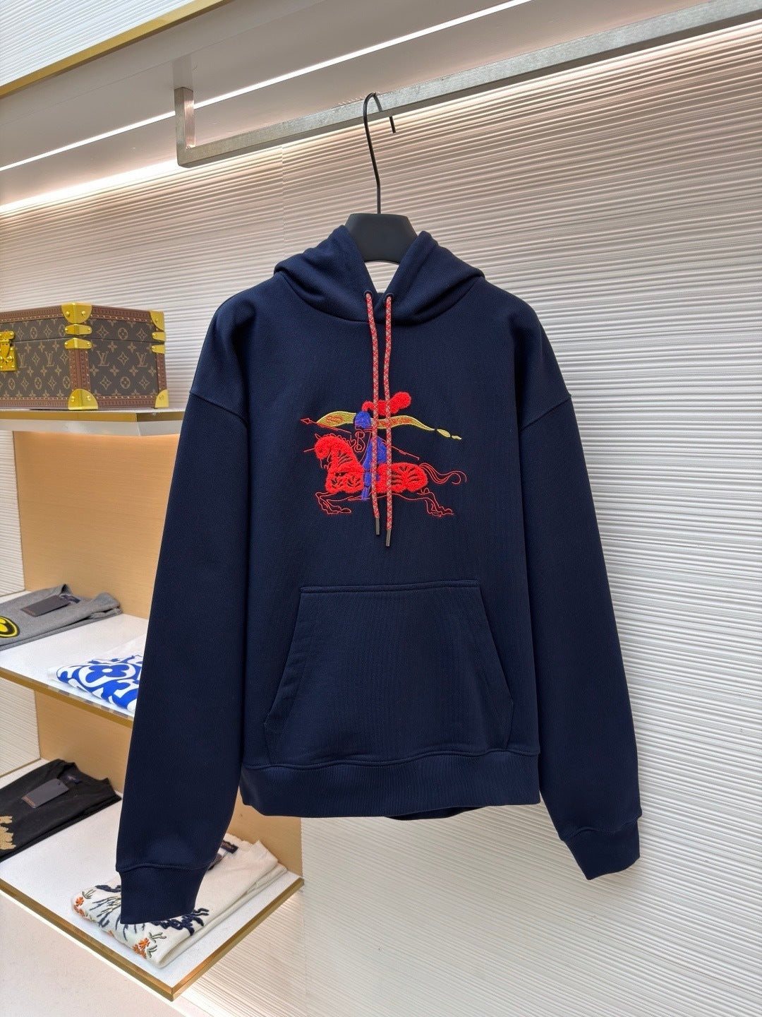 Burberry EKD Cotton Hoodie "Navy Blue"