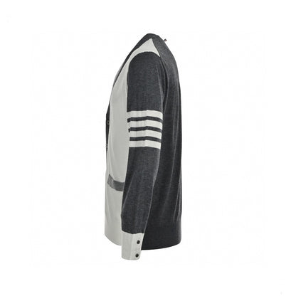 Thom Browne Cardigan "Grey/White"
