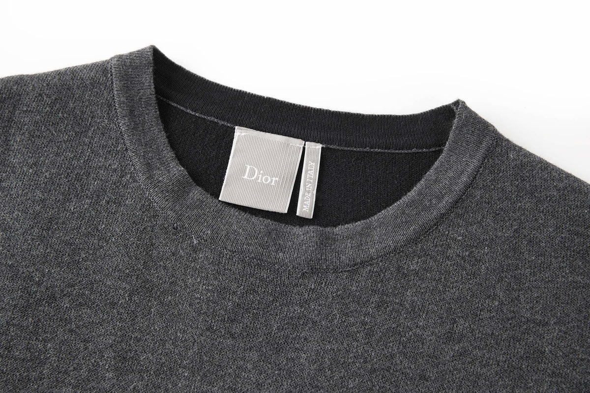 Dior T-shirt with Dior Signature "Gray Cotton Knit"