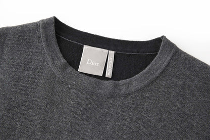 Dior T-shirt with Dior Signature "Gray Cotton Knit"