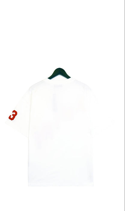Amiri Flocked Hockey Skater T-Shirt "White-Red"