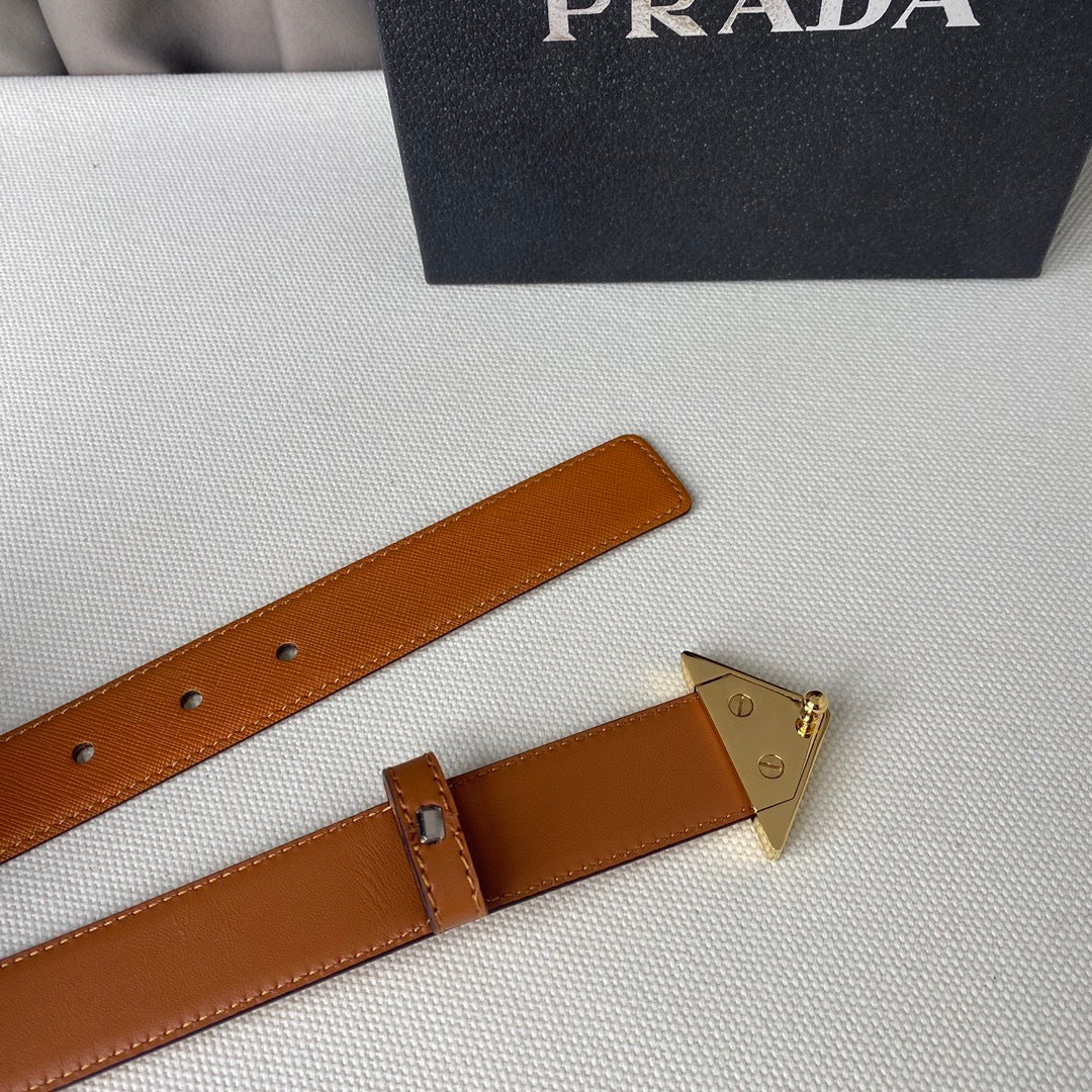 Prada 30mm Saffiano Leather Belt "Camel"