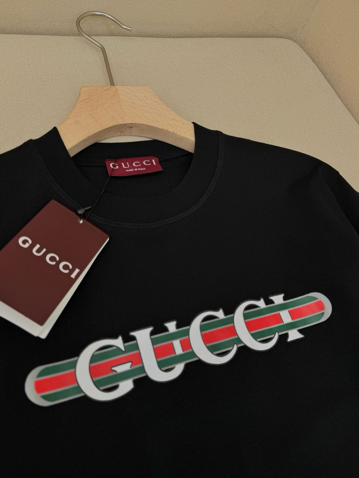 Gucci Printed Cotton T-Shirt "Black"