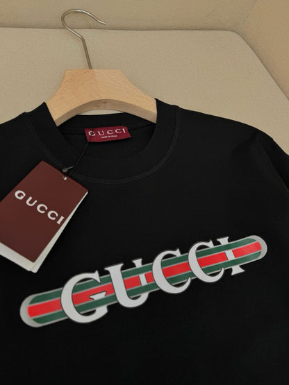 Gucci Printed Cotton T-Shirt "Black"