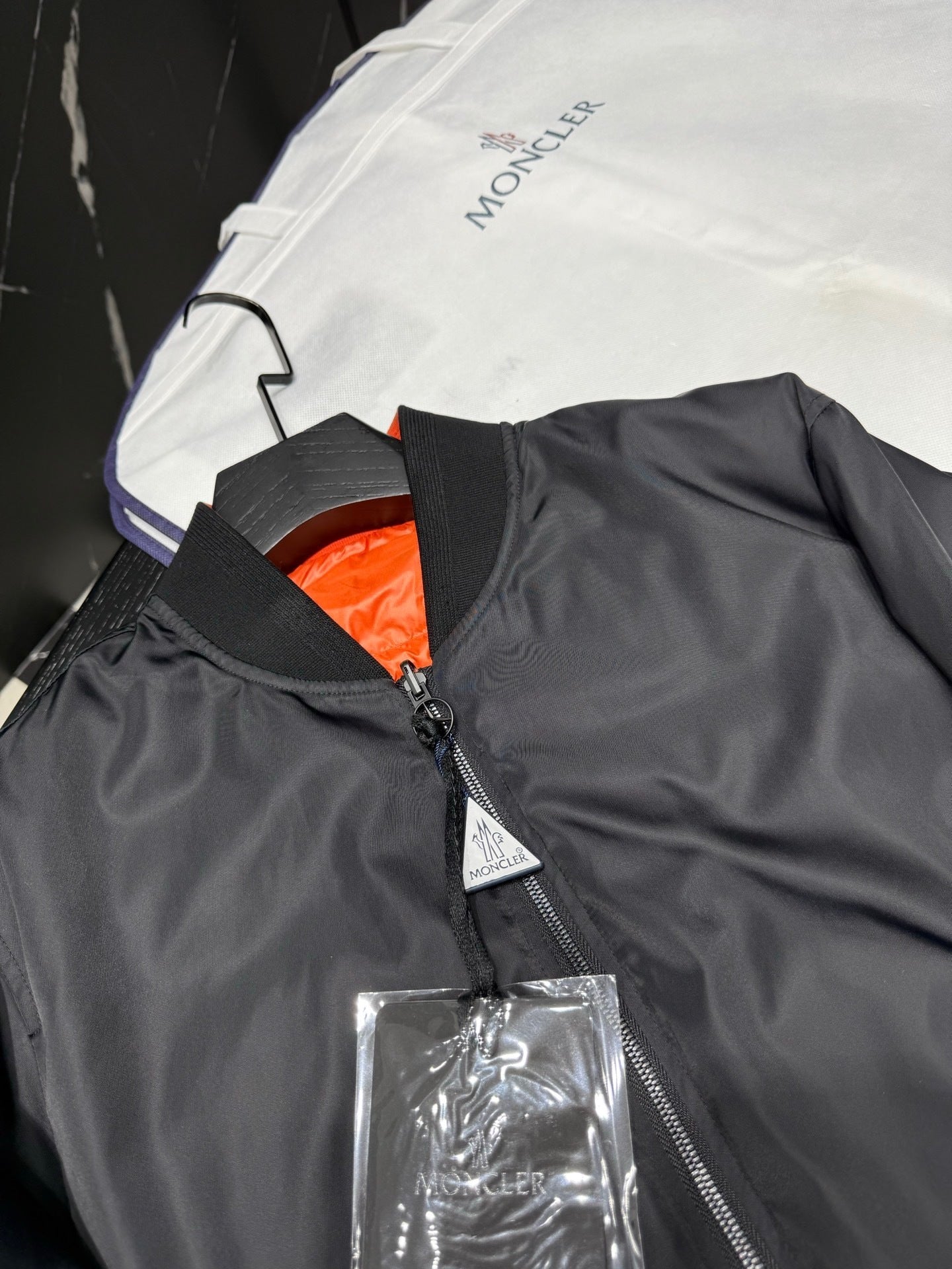 Moncler x Mercedes Benz Reversible Down Bomber Jacket "Black" and "Orange"