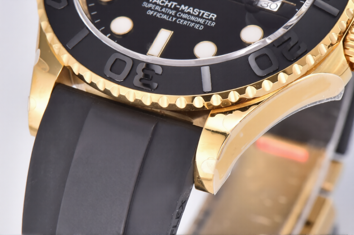 Rolex Yacht-Master 42mm Oysterflex Strap Ceramic Bezel Black Dial
