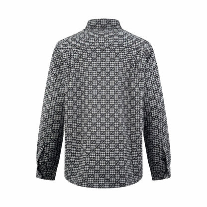 Gucci GG Checked Wool and Cotton Shirt "Grey"