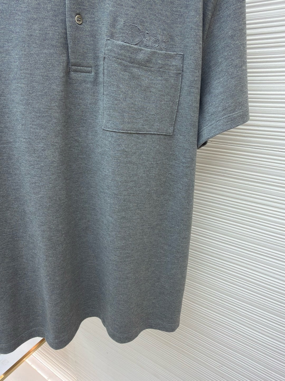 Dior Polo Shirt "Grey Cotton Piqué"