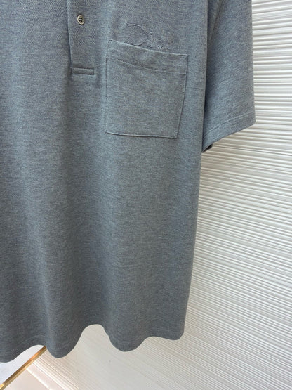 Dior Polo Shirt "Grey Cotton Piqué"