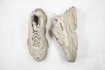 Balenciaga Triple S "Beige-All Over Logo"