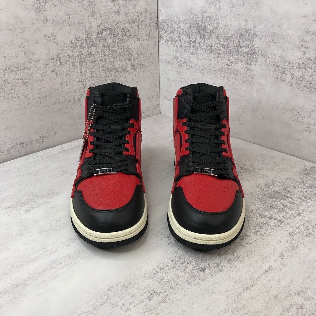 Amiri Skel Top High "Black-Red"