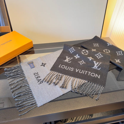Louis Vuitton Monogram Scarf "Black"